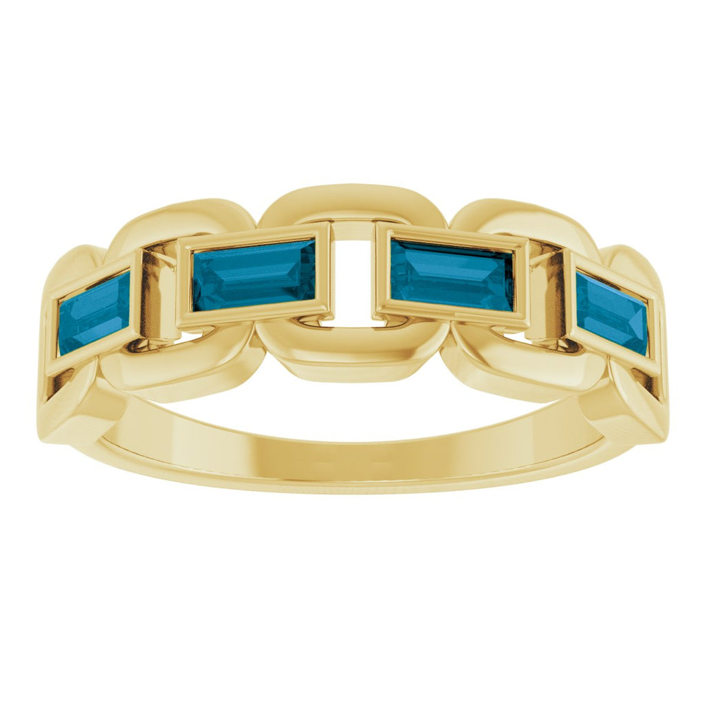 Chain Link Accented Ring