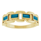 Chain Link Accented Ring