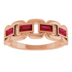 Chain Link Accented Ring