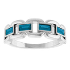 Chain Link Accented Ring