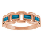 Chain Link Accented Ring
