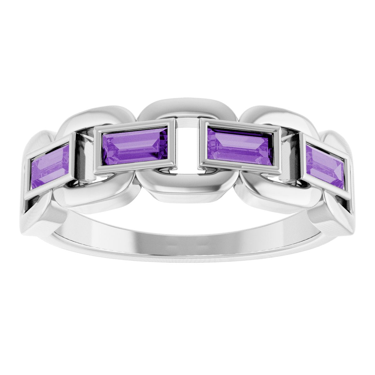 Chain Link Accented Ring