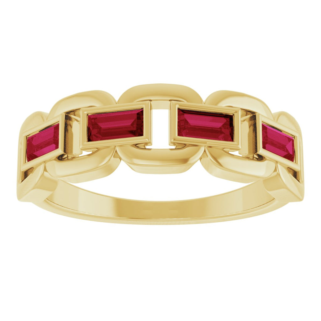 Chain Link Accented Ring