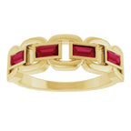 Chain Link Accented Ring