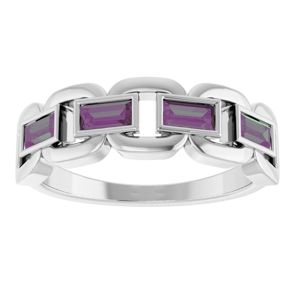 Chain Link Accented Ring