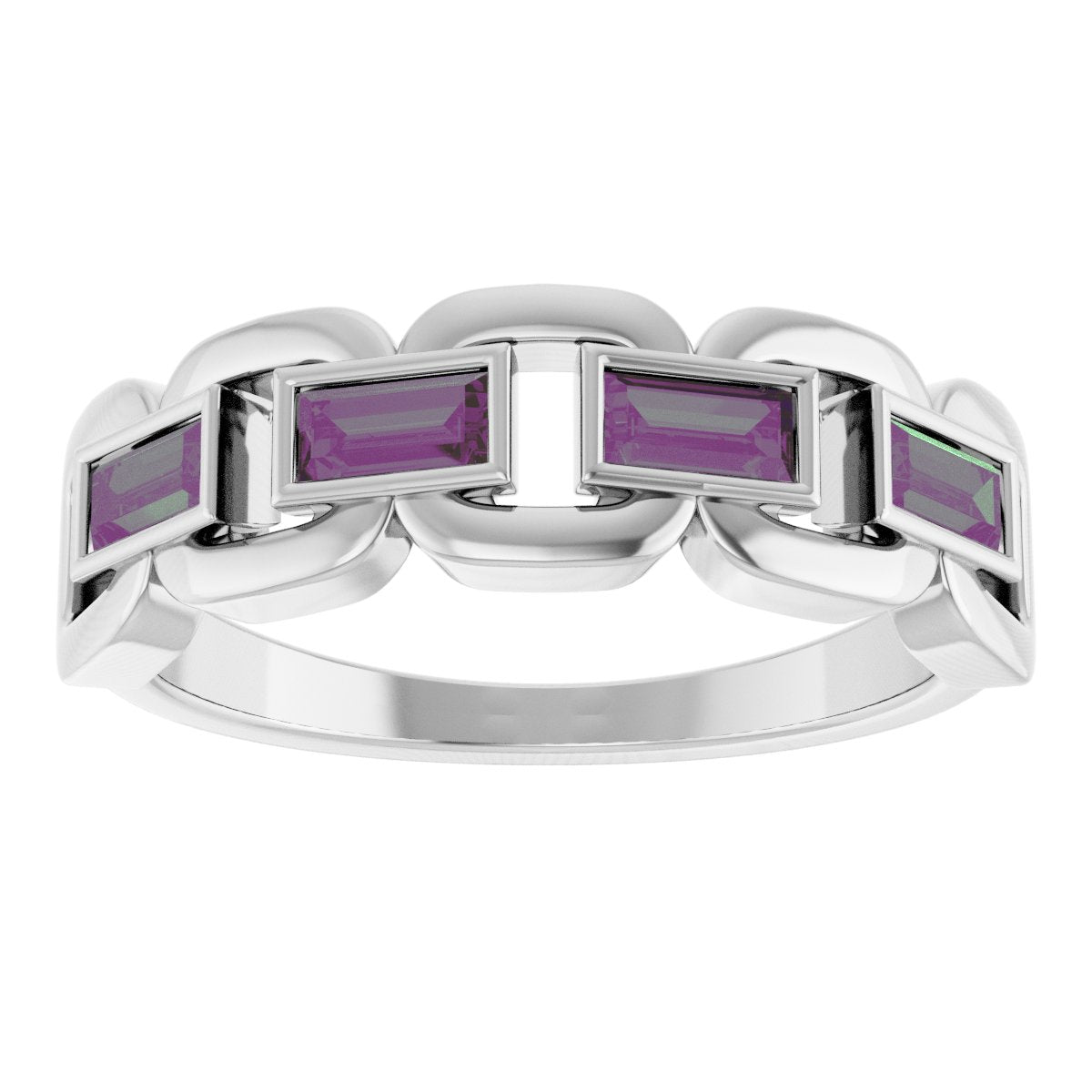 Chain Link Accented Ring