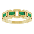 Chain Link Accented Ring