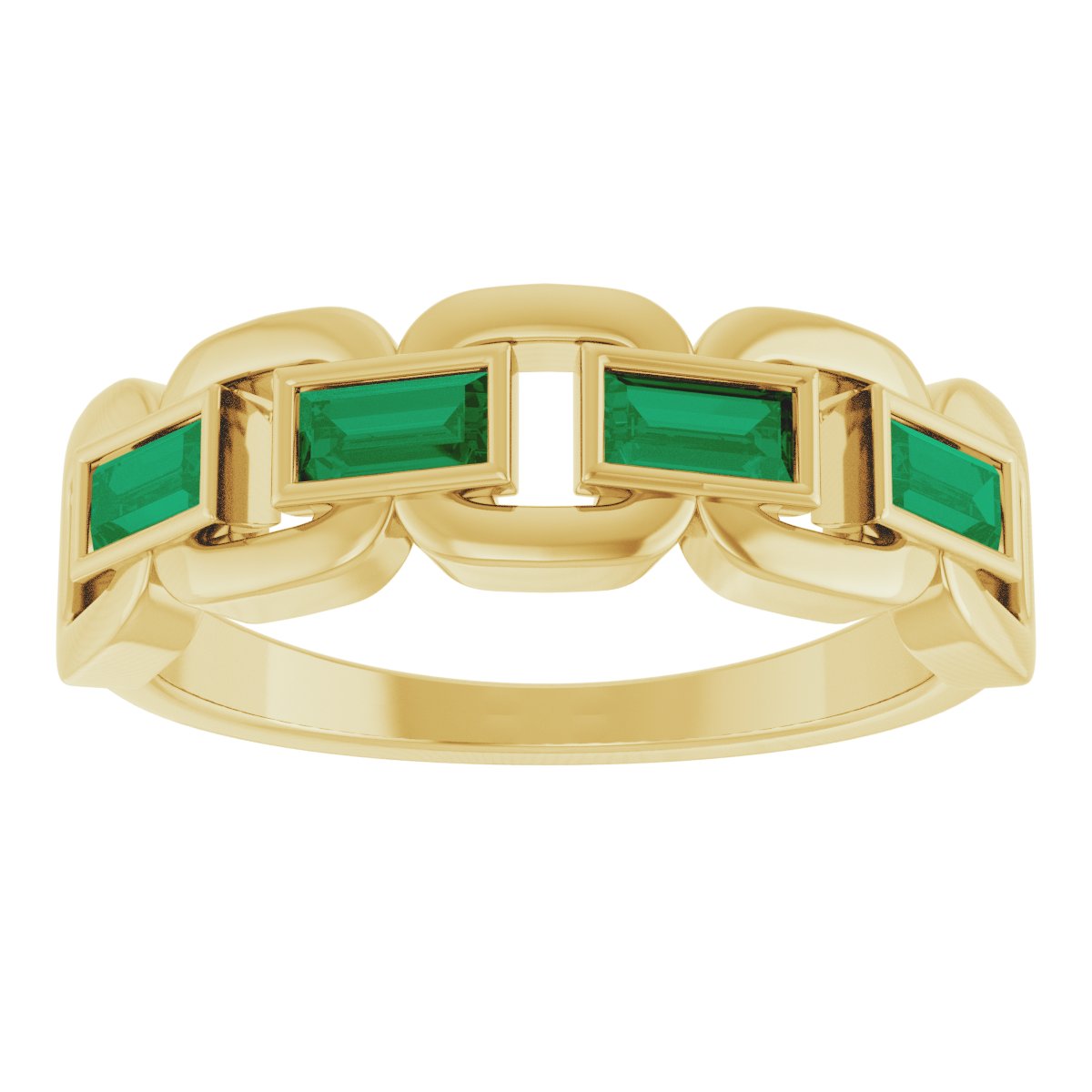 Chain Link Accented Ring
