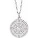 Accented Compass Necklace or Pendant