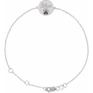 Engravable Paw Print Bracelet