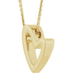 Elongated Heart Necklace or Pendant