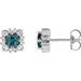Round Halo-Style Earrings