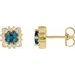 Round Halo-Style Earrings
