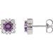 Round Halo-Style Earrings