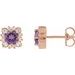 Round Halo-Style Earrings