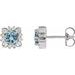 Round Halo-Style Earrings