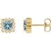 Round Halo-Style Earrings