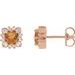 Round Halo-Style Earrings