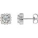 Round Halo-Style Earrings