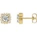 Round Halo-Style Earrings