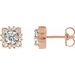 Round Halo-Style Earrings