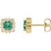 Round Halo-Style Earrings