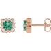 Round Halo-Style Earrings