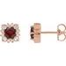 Round Halo-Style Earrings
