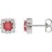 Round Halo-Style Earrings