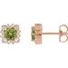 Round Halo-Style Earrings