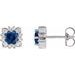 Round Halo-Style Earrings