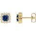 Round Halo-Style Earrings