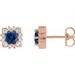 Round Halo-Style Earrings