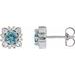 Round Halo-Style Earrings