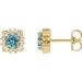 Round Halo-Style Earrings