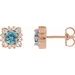 Round Halo-Style Earrings