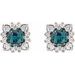 Round Halo-Style Earrings