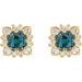 Round Halo-Style Earrings