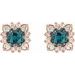 Round Halo-Style Earrings