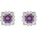 Round Halo-Style Earrings
