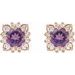 Round Halo-Style Earrings