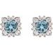 Round Halo-Style Earrings