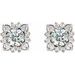 Round Halo-Style Earrings