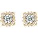 Round Halo-Style Earrings