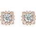 Round Halo-Style Earrings