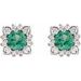Round Halo-Style Earrings