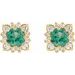 Round Halo-Style Earrings