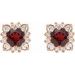 Round Halo-Style Earrings
