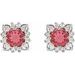 Round Halo-Style Earrings