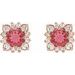 Round Halo-Style Earrings